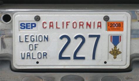 legion of valor license plate.